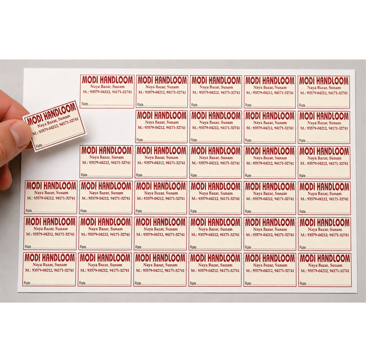 CUSTOM STICKER HA 10| 100 SHEETS