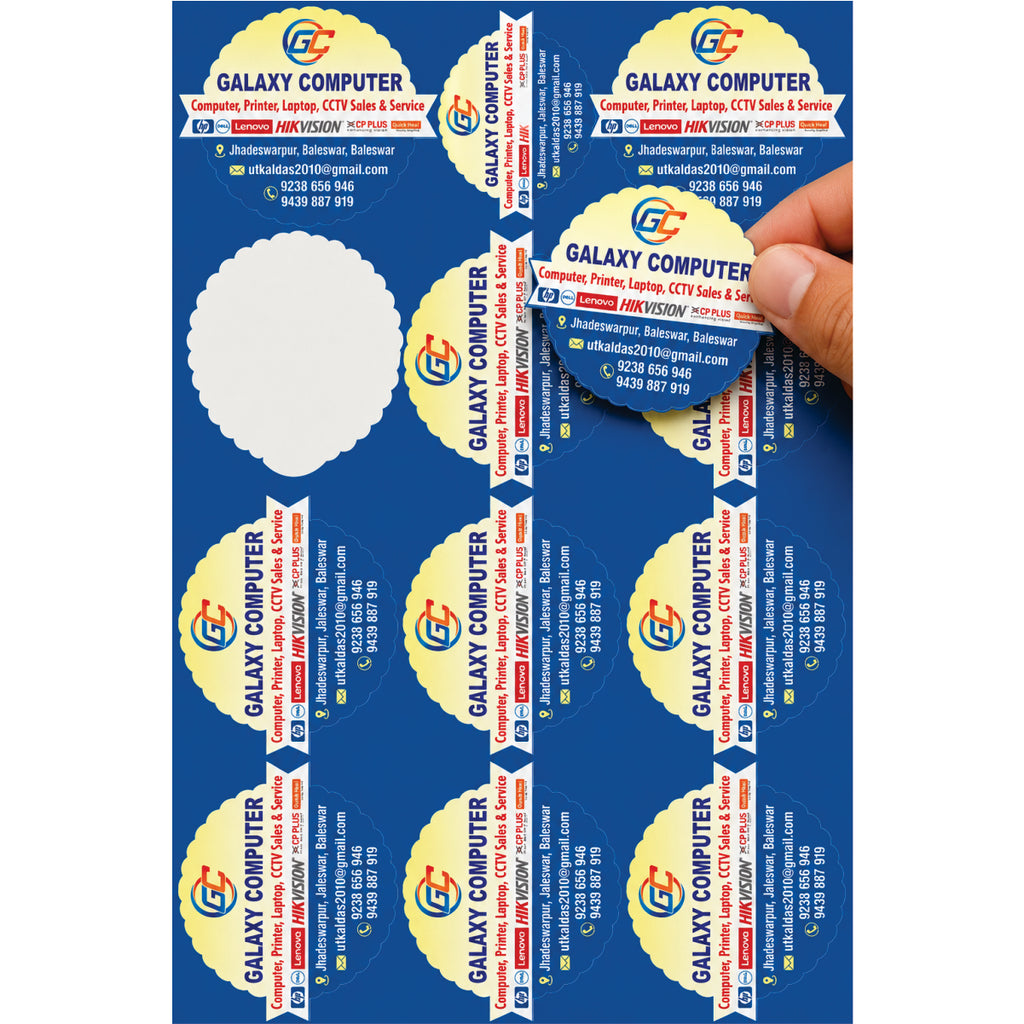 CUSTOM STICKER COM 10| 100 SHEETS