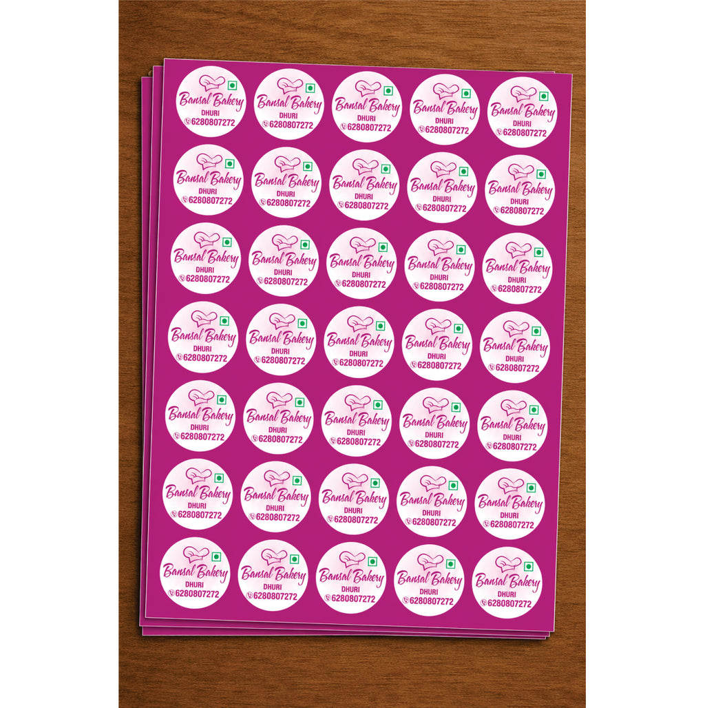 CUSTOM STICKER BK 010 | 100 SHEETS