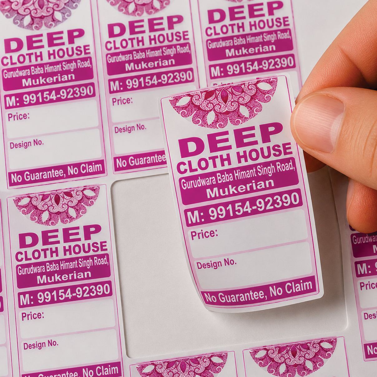 CUSTOM STICKER CL 12| 100 SHEETS