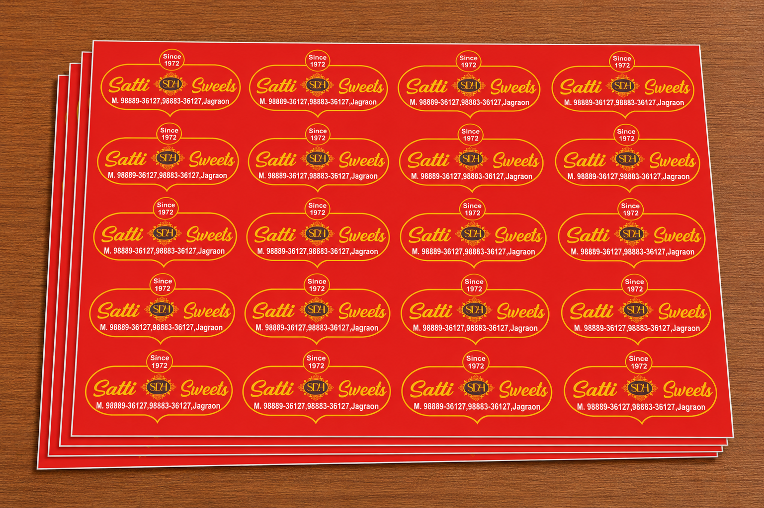 CUSTOM STICKER S 15| 100 SHEETS