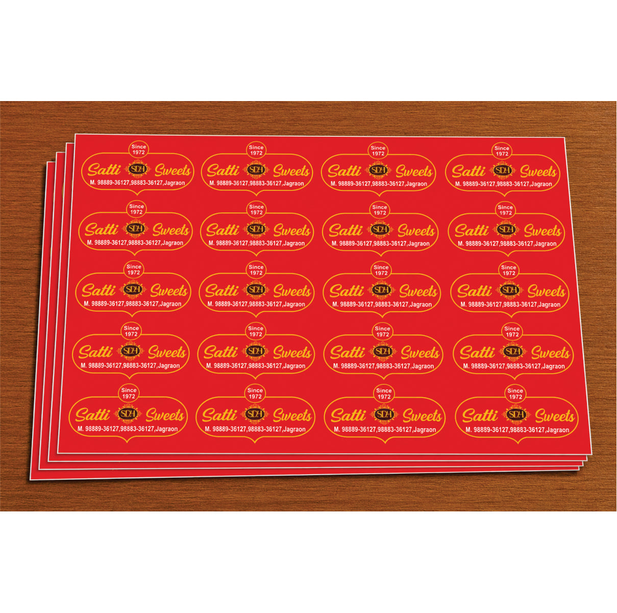 CUSTOM STICKER SW 15 | 100 SHEETS