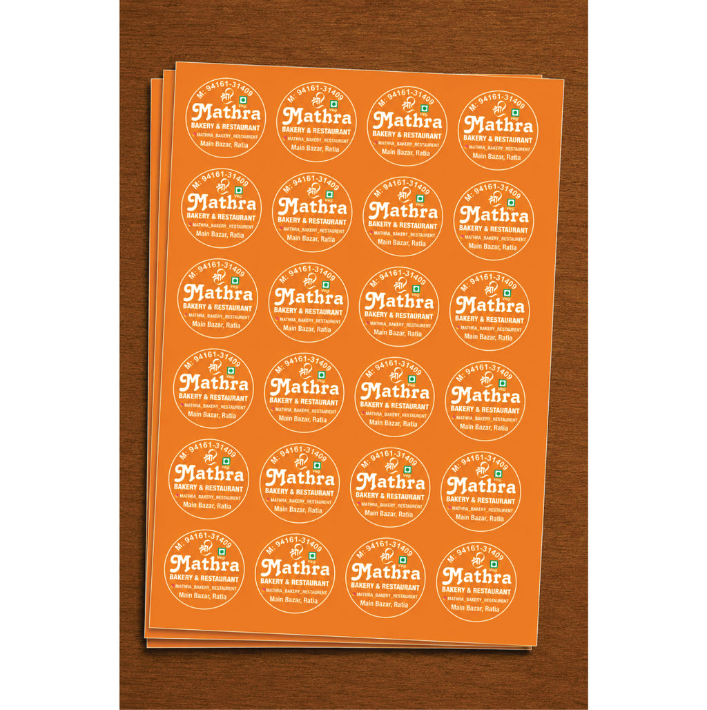 CUSTOM STICKER BK 016 | 100 SHEETS