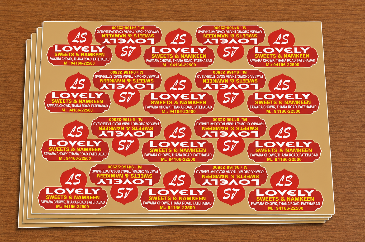 CUSTOM STICKER S 16| 100 SHEETS