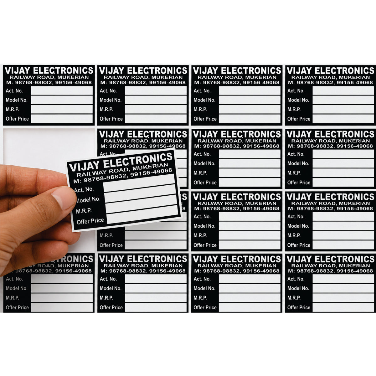CUSTOM STICKER EL 15| 100 SHEETS