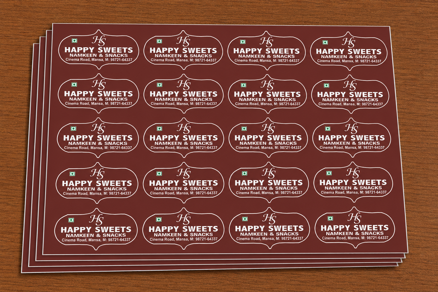CUSTOM STICKER S 17| 100 SHEETS