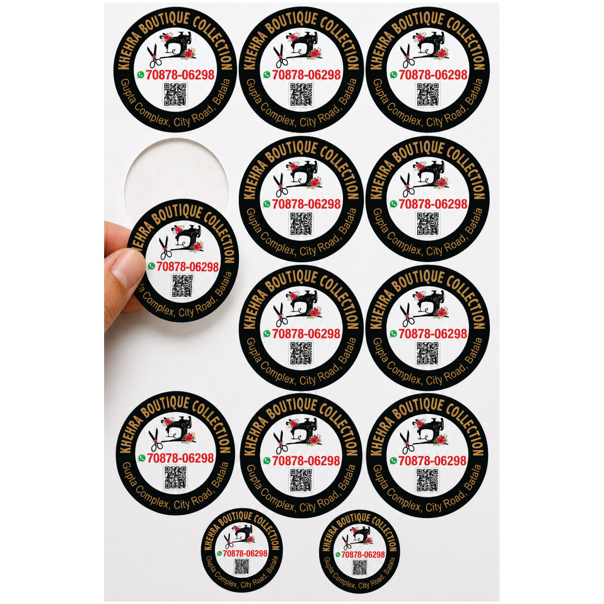 CUSTOM STICKER BOT 18| 100 SHEETS