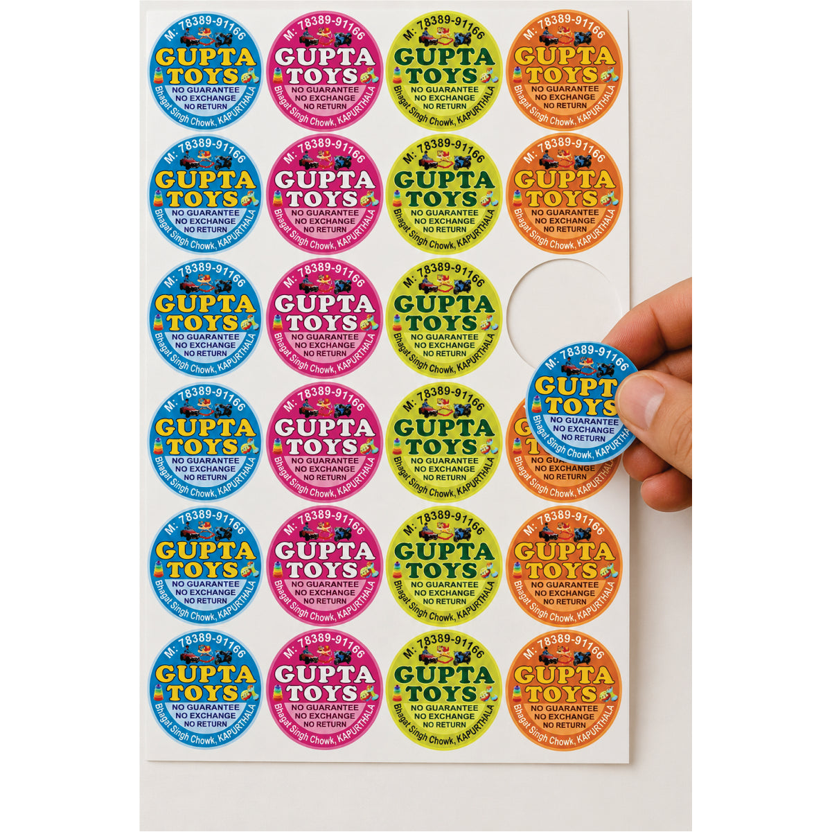CUSTOM STICKER TO 01| 100 SHEETS