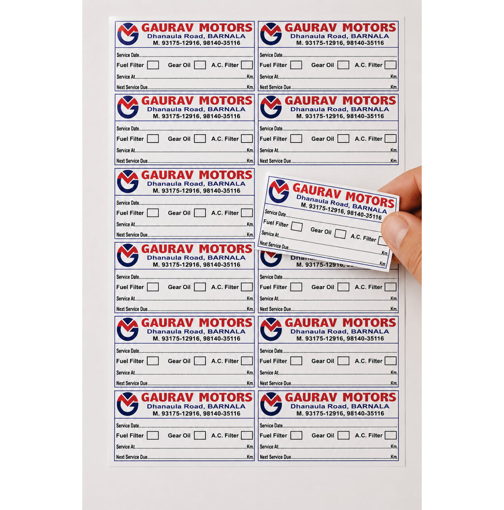 CUSTOM STICKER CR 01| 100 SHEETS
