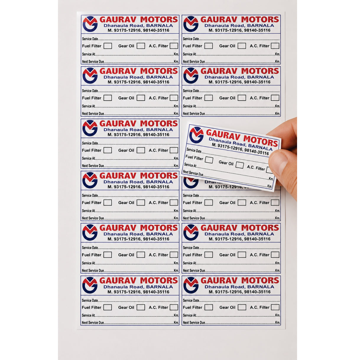 CUSTOM STICKER CR 01| 100 SHEETS