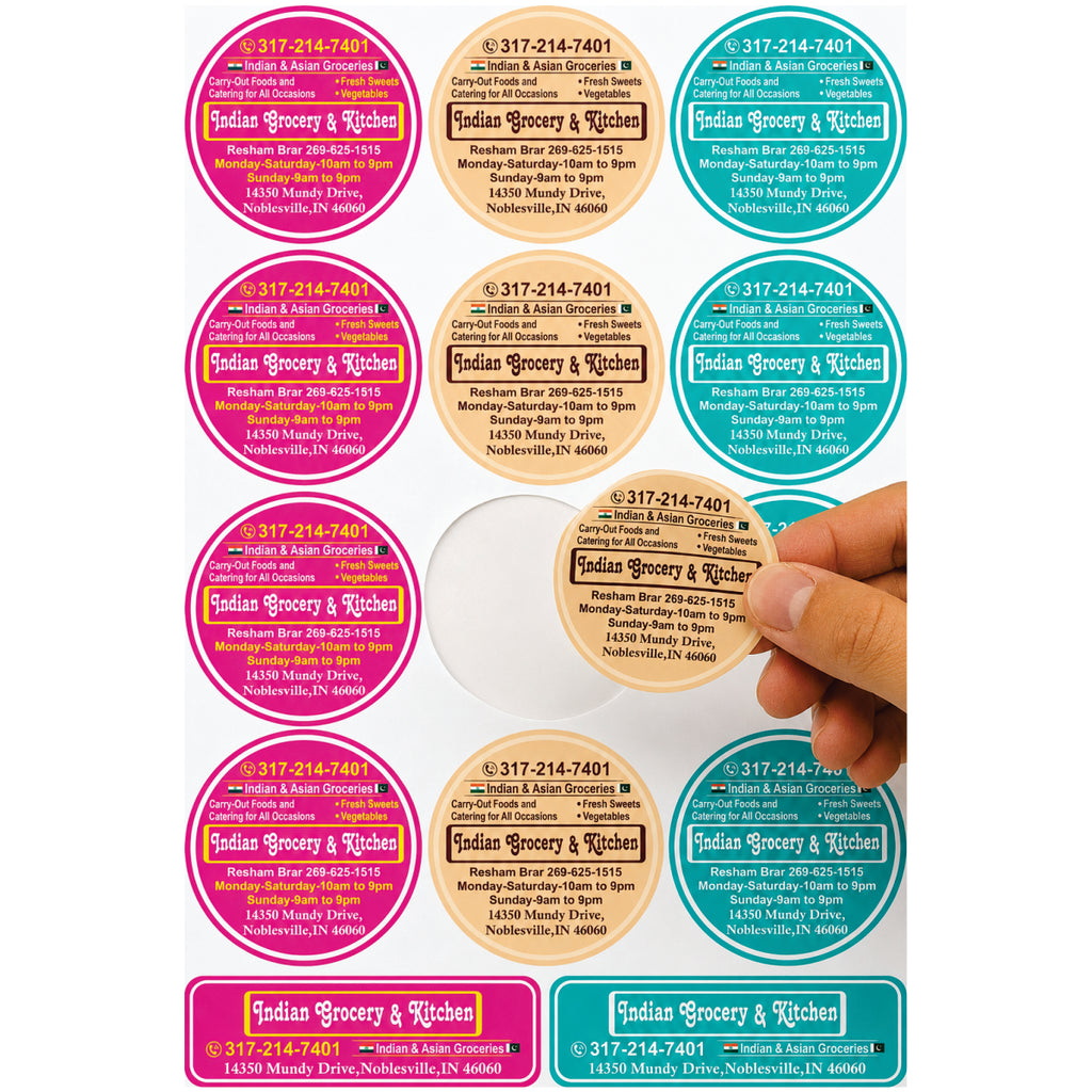 CUSTOM STICKER GR 01| 100 SHEETS
