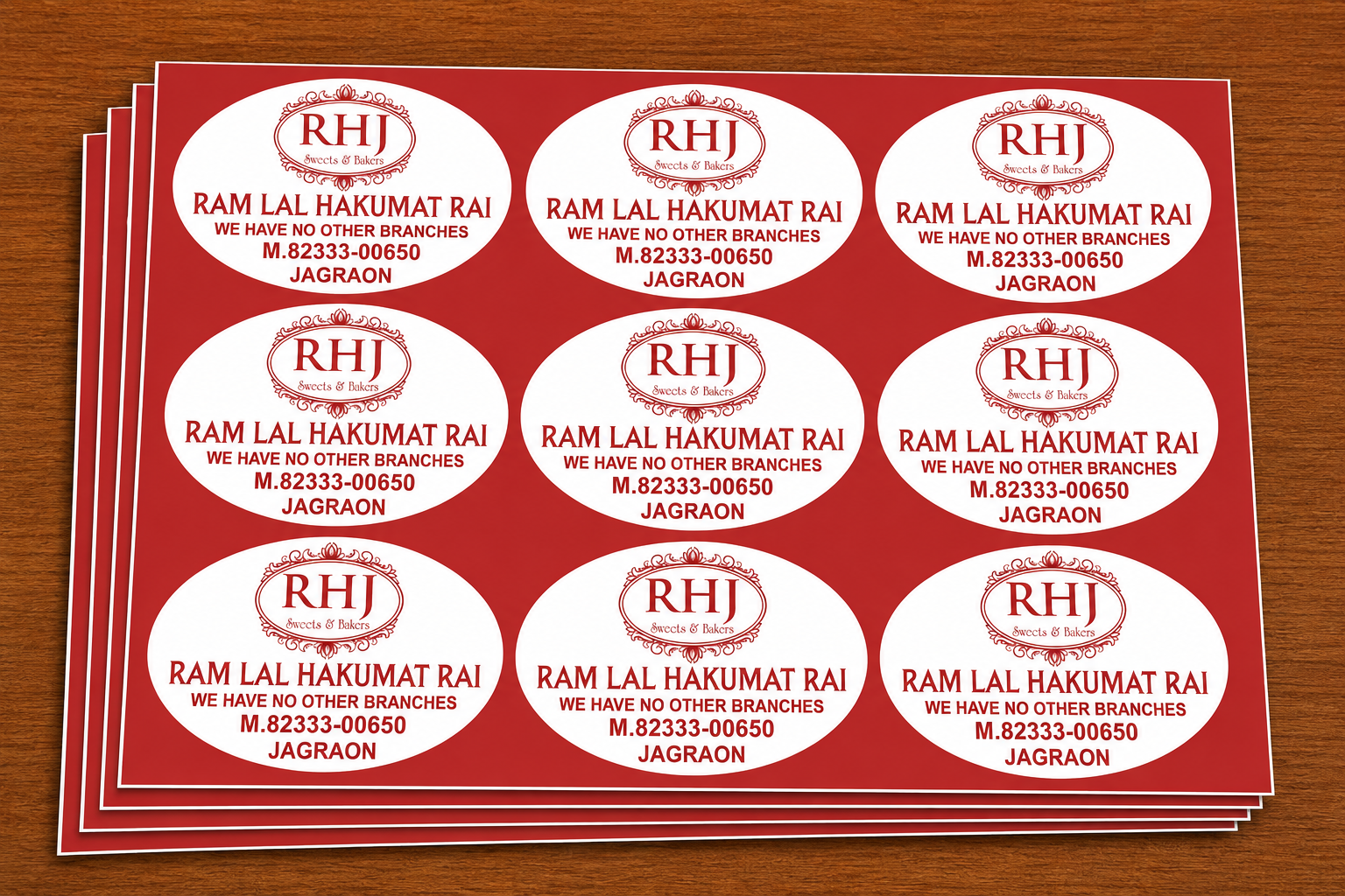 CUSTOM STICKER S 24| 100 SHEETS