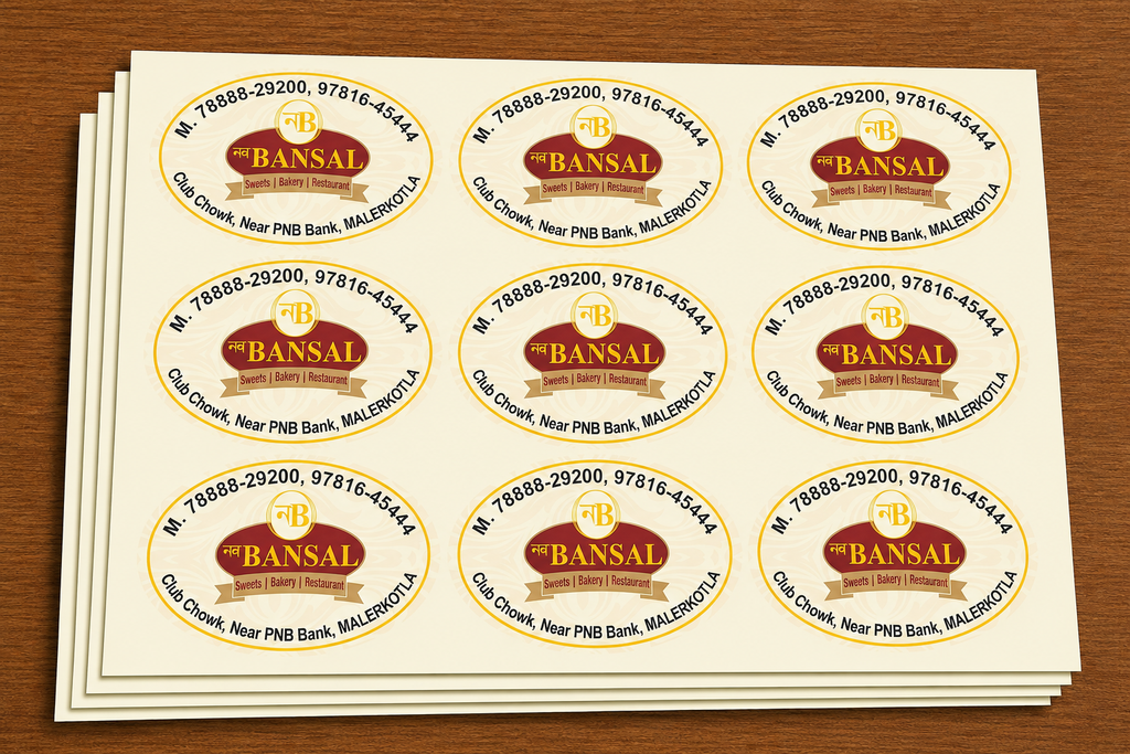 CUSTOM STICKER S 25| 100 SHEETS