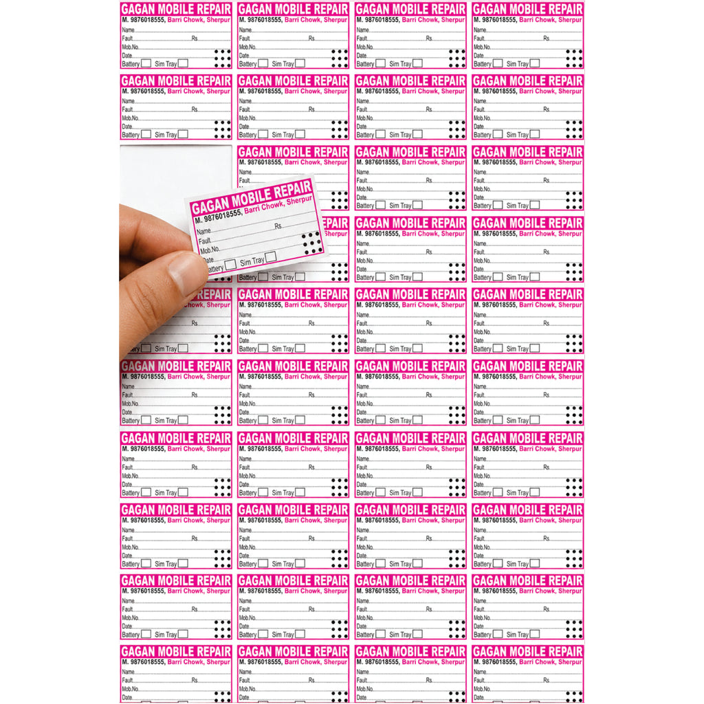 CUSTOM STICKER MO 25| 100 SHEETS