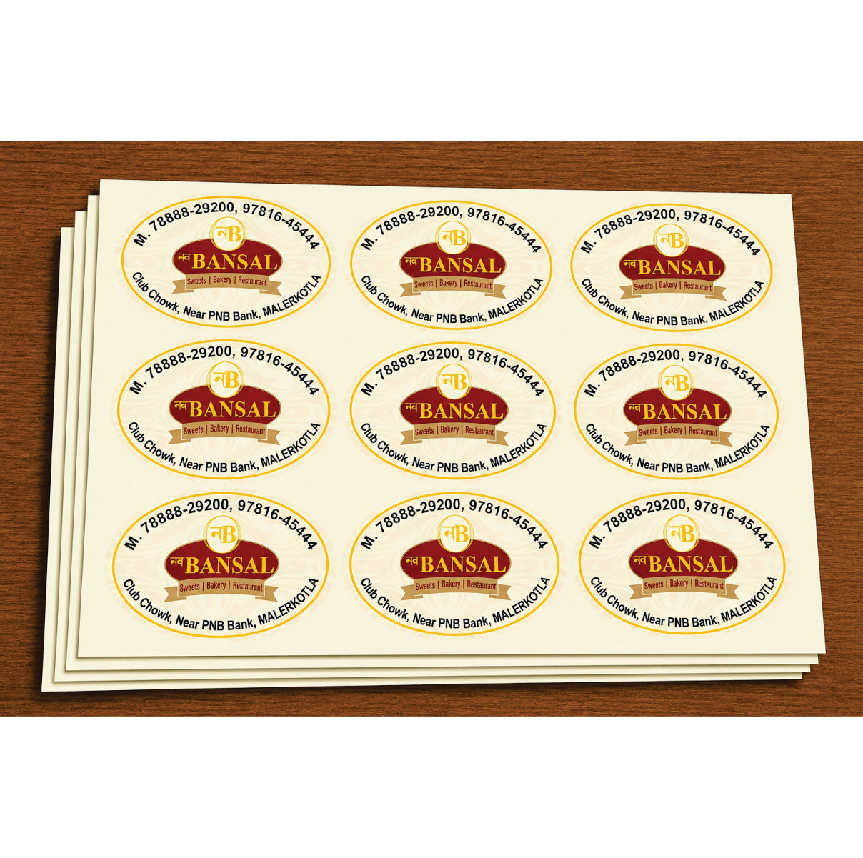 CUSTOM STICKER SW 25 | 100 SHEETS