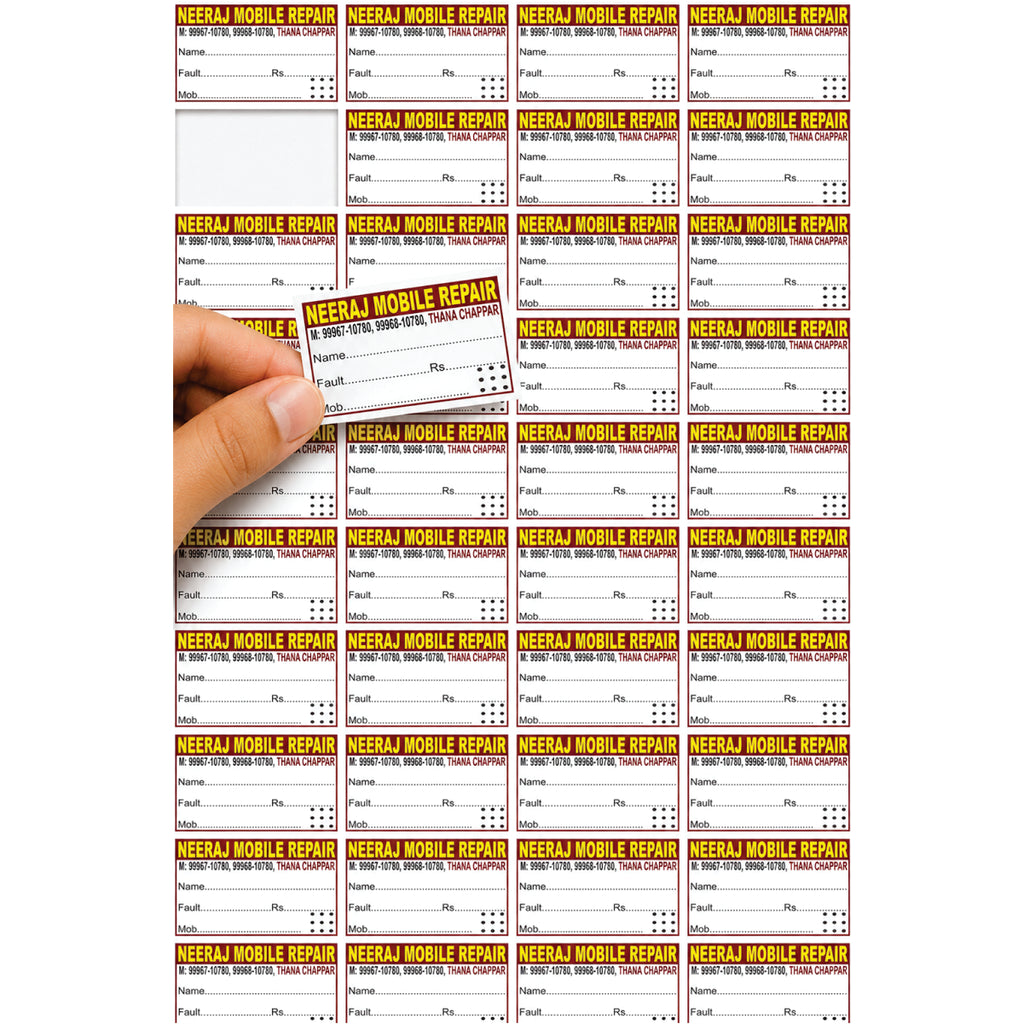 CUSTOM STICKER MO 26| 100 SHEETS
