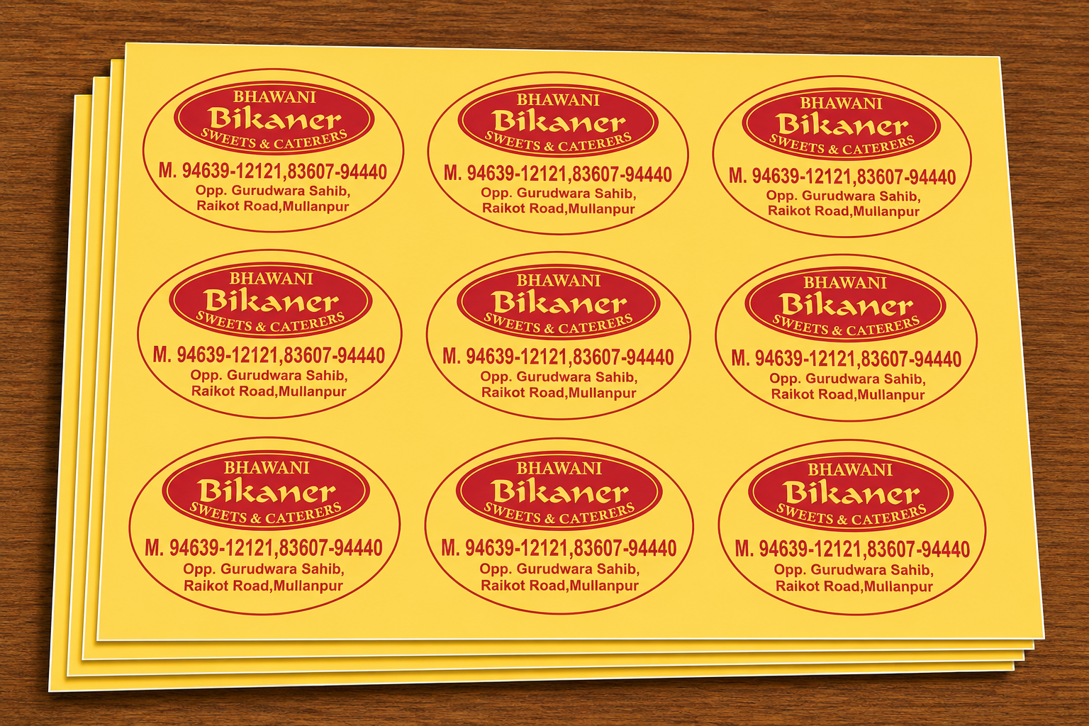 CUSTOM STICKER S 27| 100 SHEETS