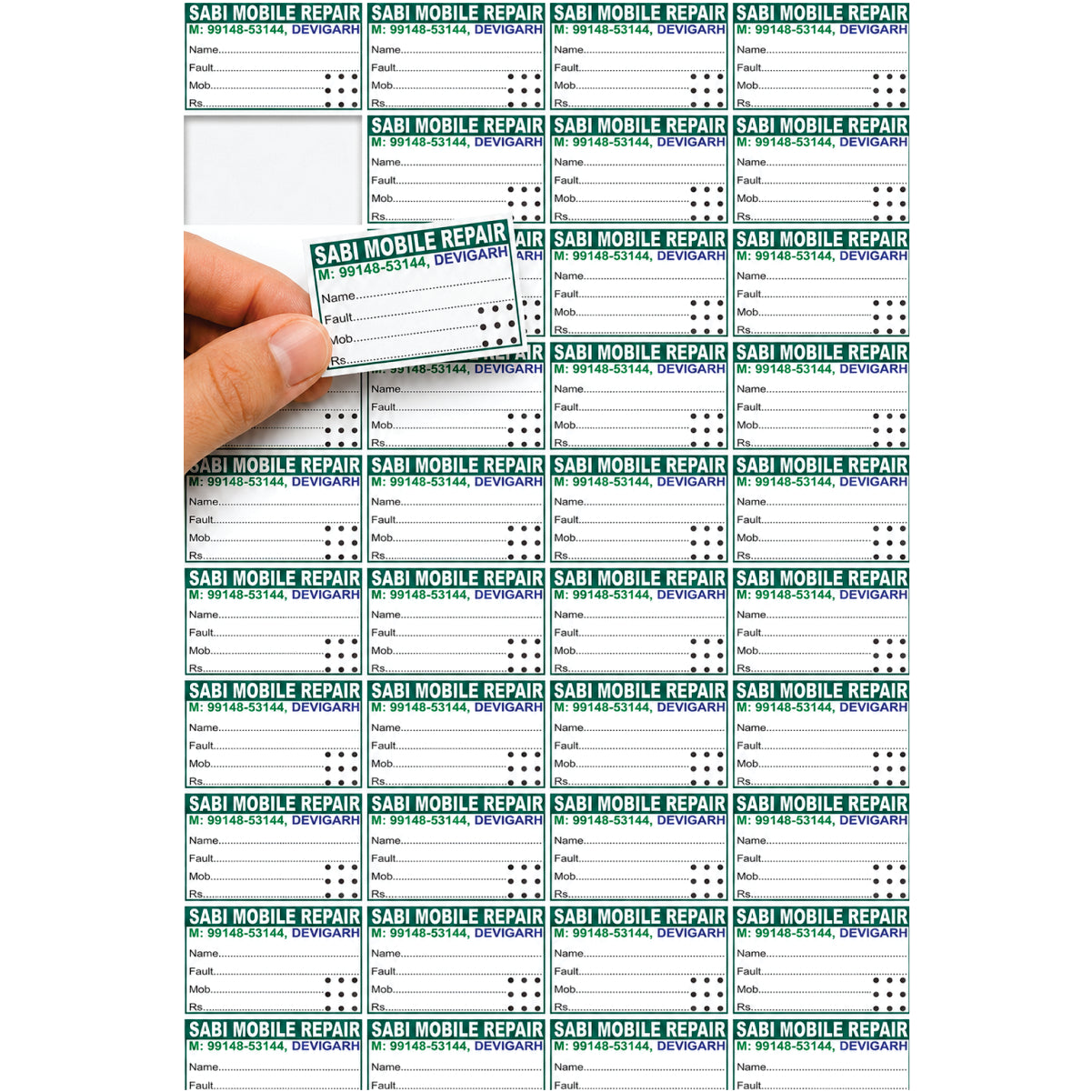 CUSTOM STICKER MO 27| 100 SHEETS