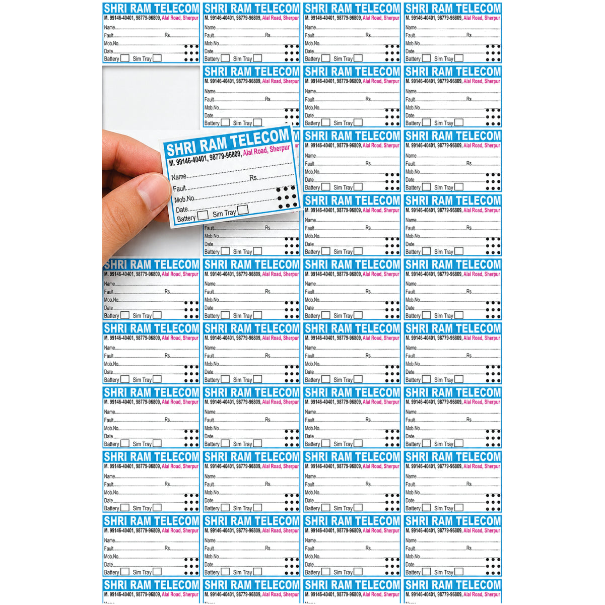 CUSTOM STICKER MO 28| 100 SHEETS
