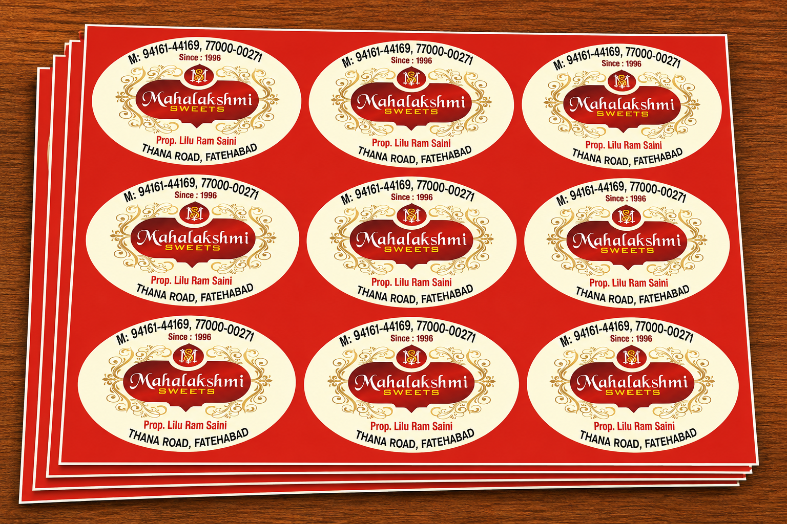 CUSTOM STICKER S 29| 100 SHEETS