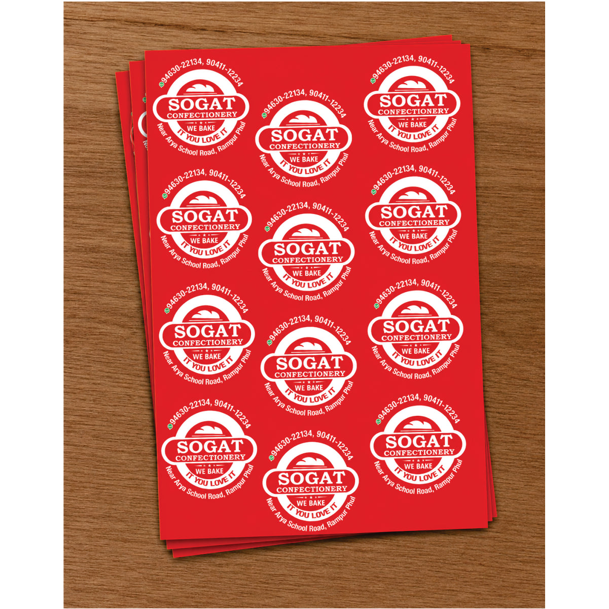 CUSTOM STICKER BK 30 | 100 SHEETS