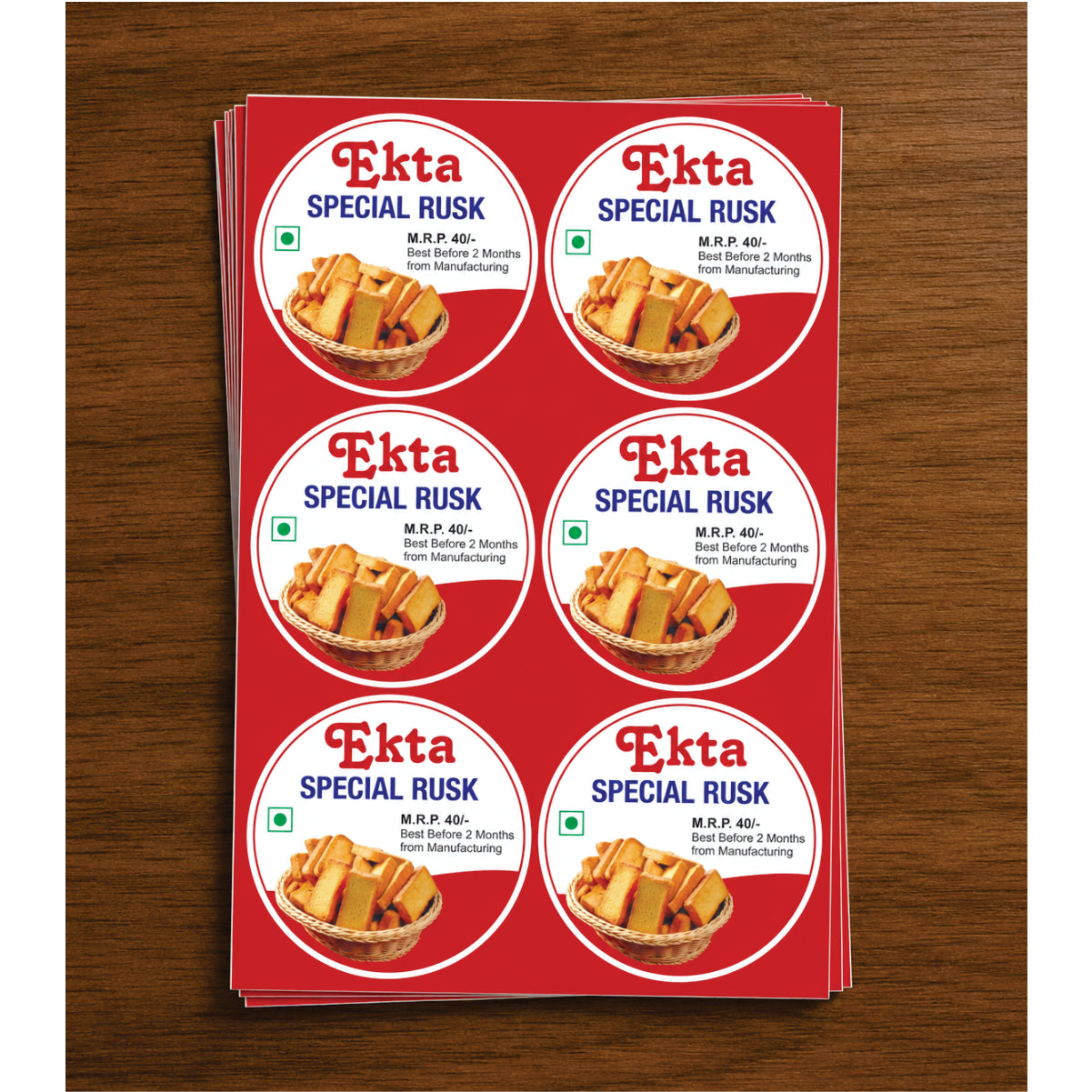CUSTOM STICKER BK 32 | 100 SHEETS