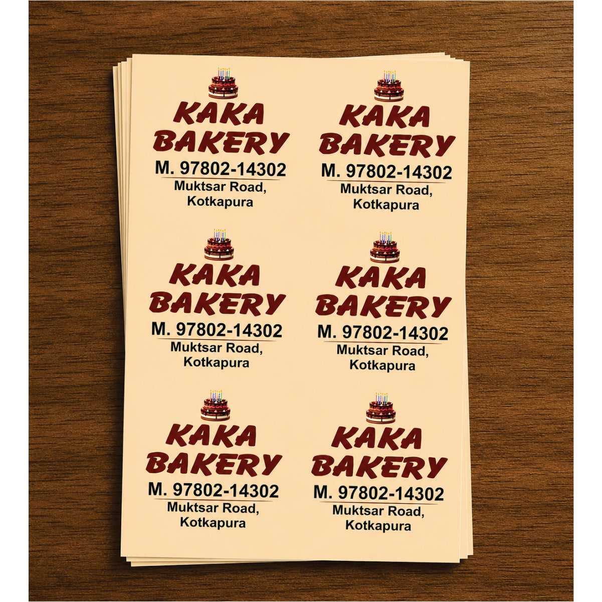 CUSTOM STICKER BK 33| 100 SHEETS