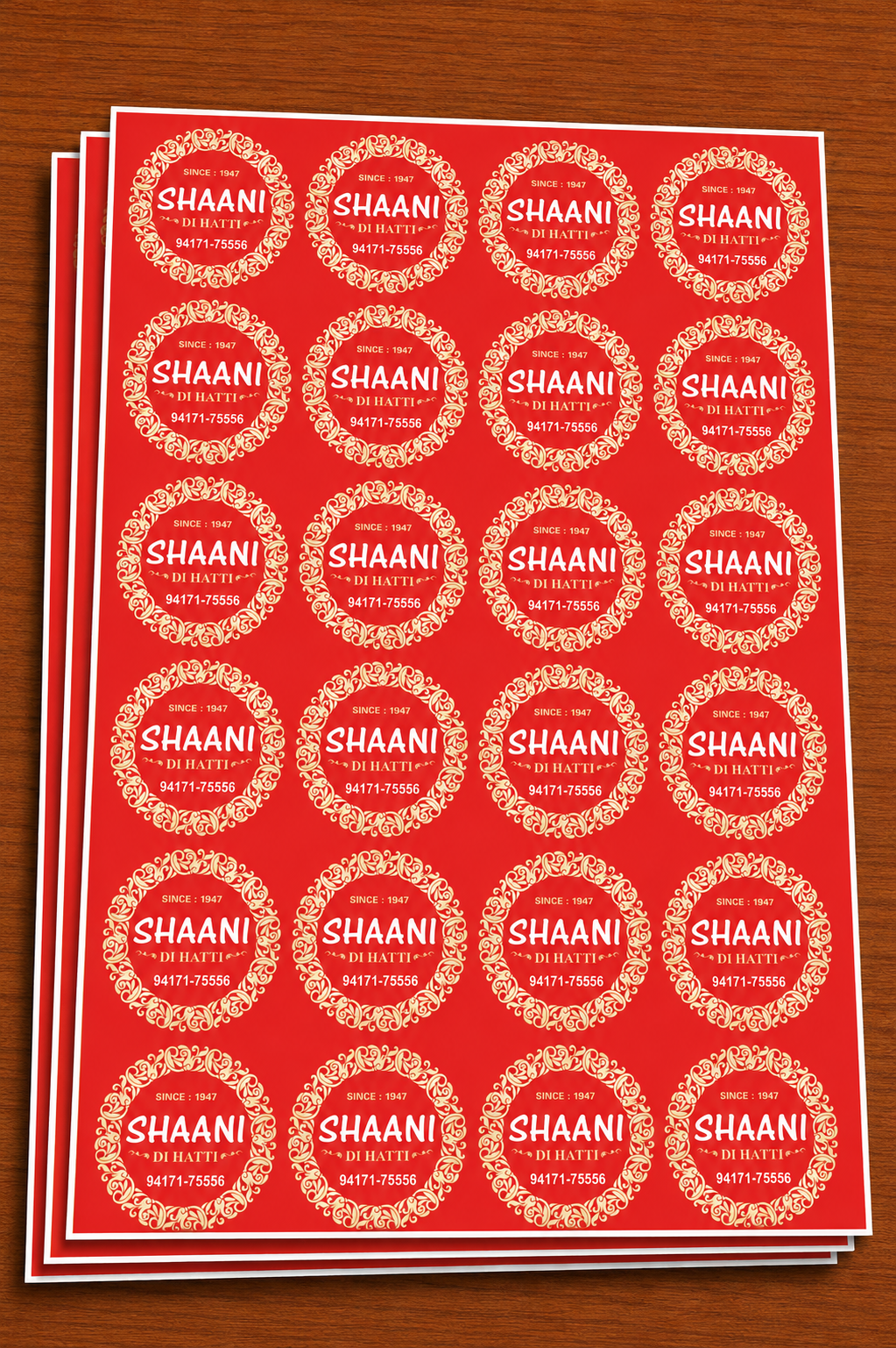 CUSTOM STICKER S 33| 100 SHEETS