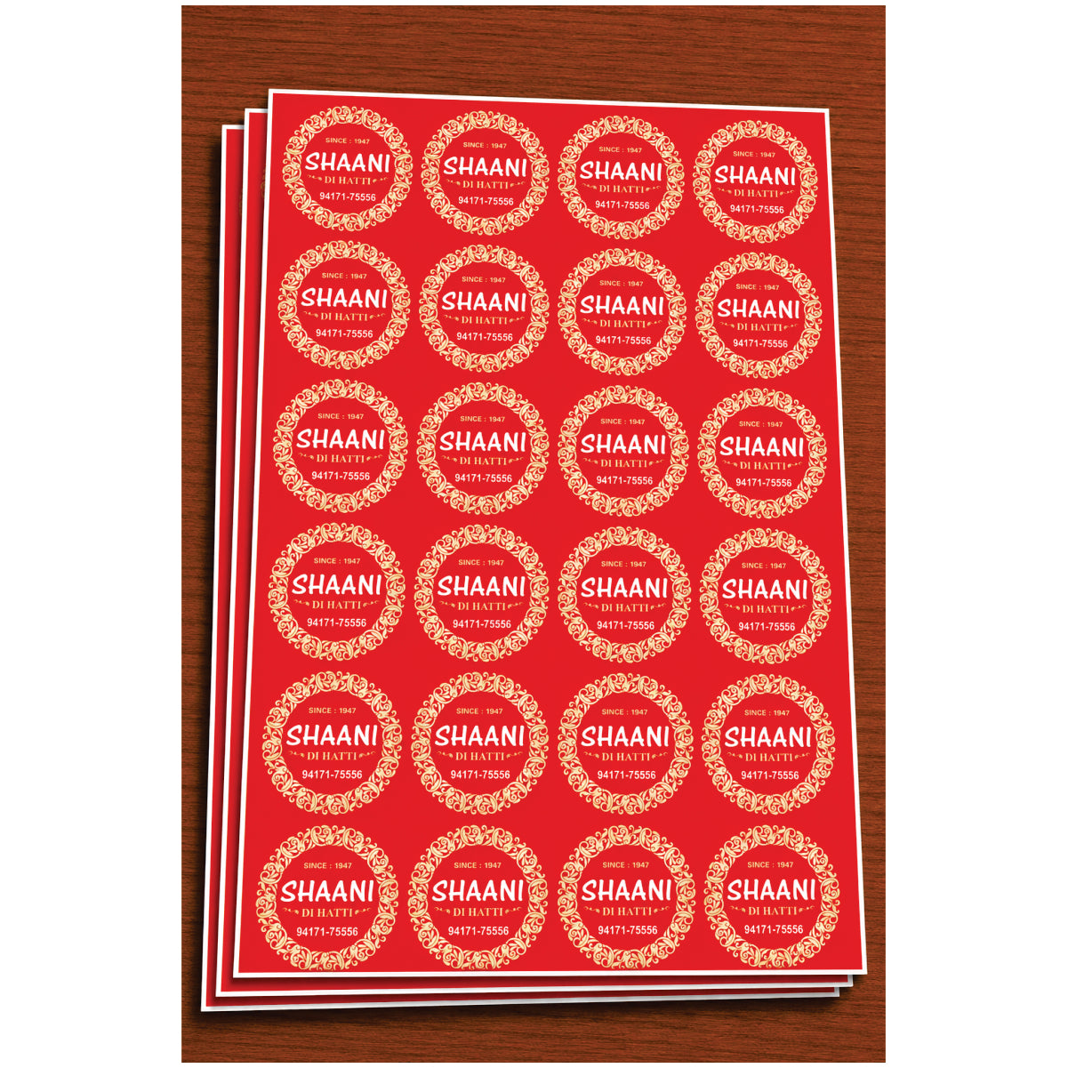 CUSTOM STICKER SW 33 | 100 SHEETS