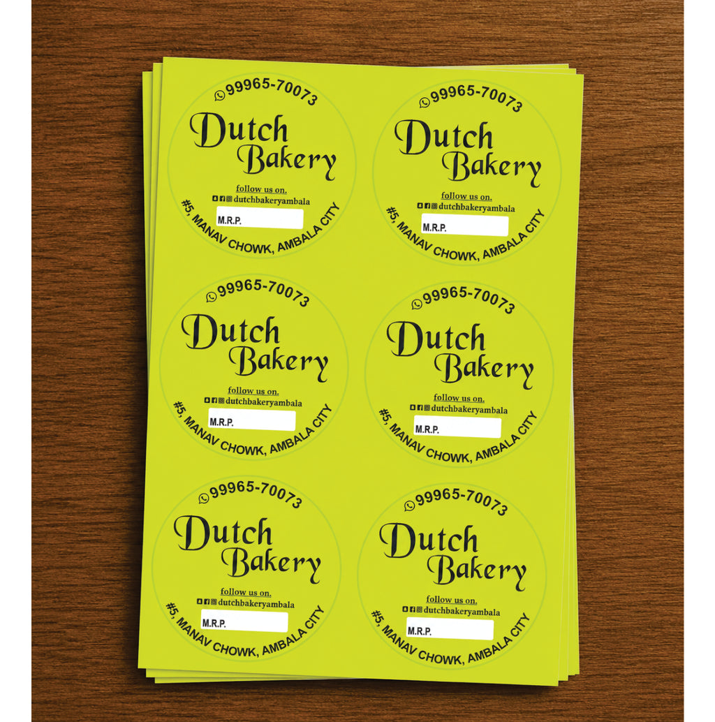 CUSTOM STICKER BK 36| 100 SHEETS