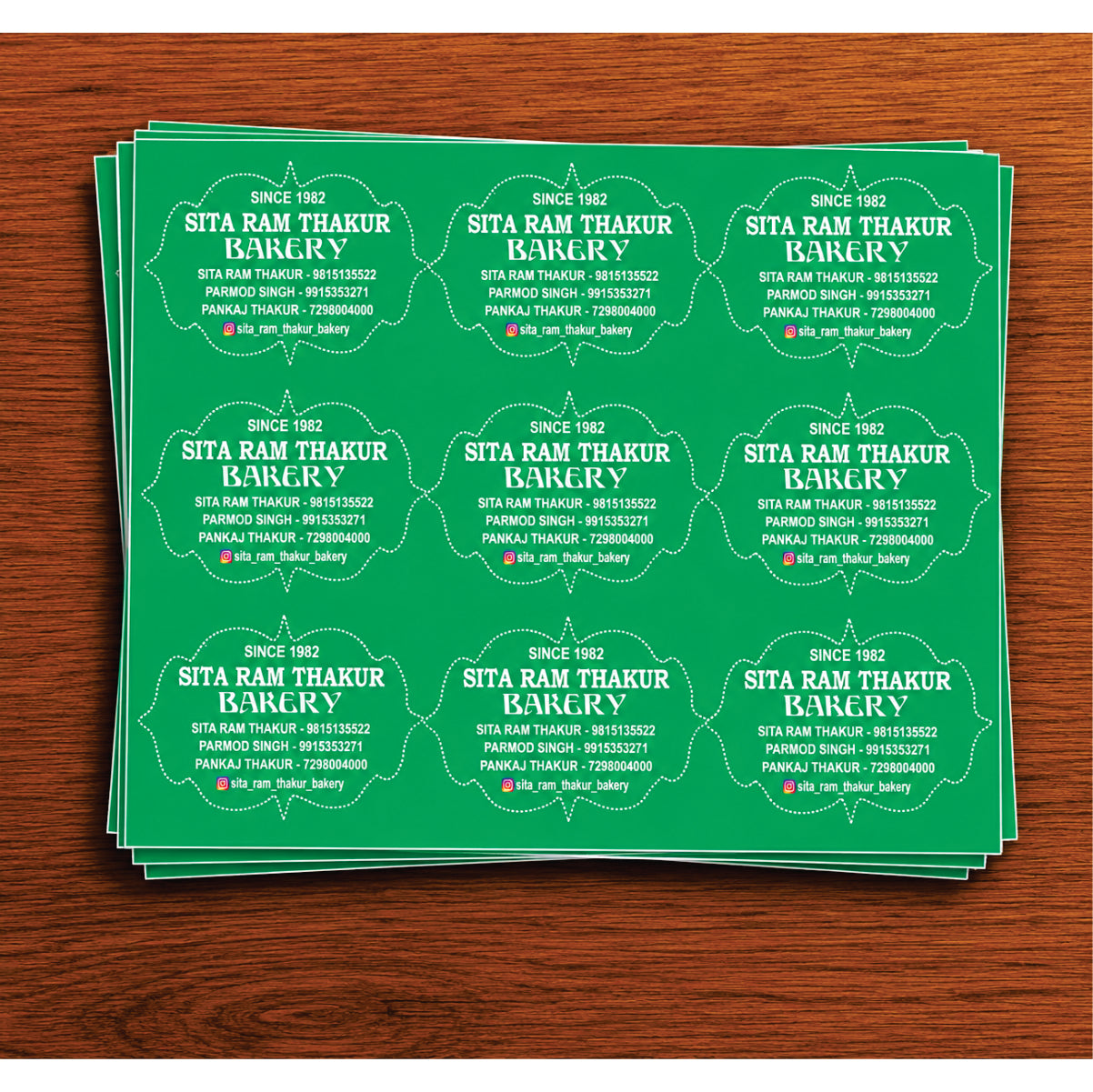 CUSTOM STICKER BK 39| 100 SHEETS