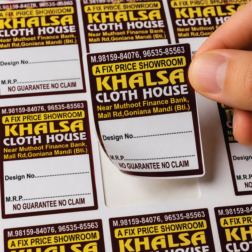 CUSTOM STICKER CL 03| 100 SHEETS