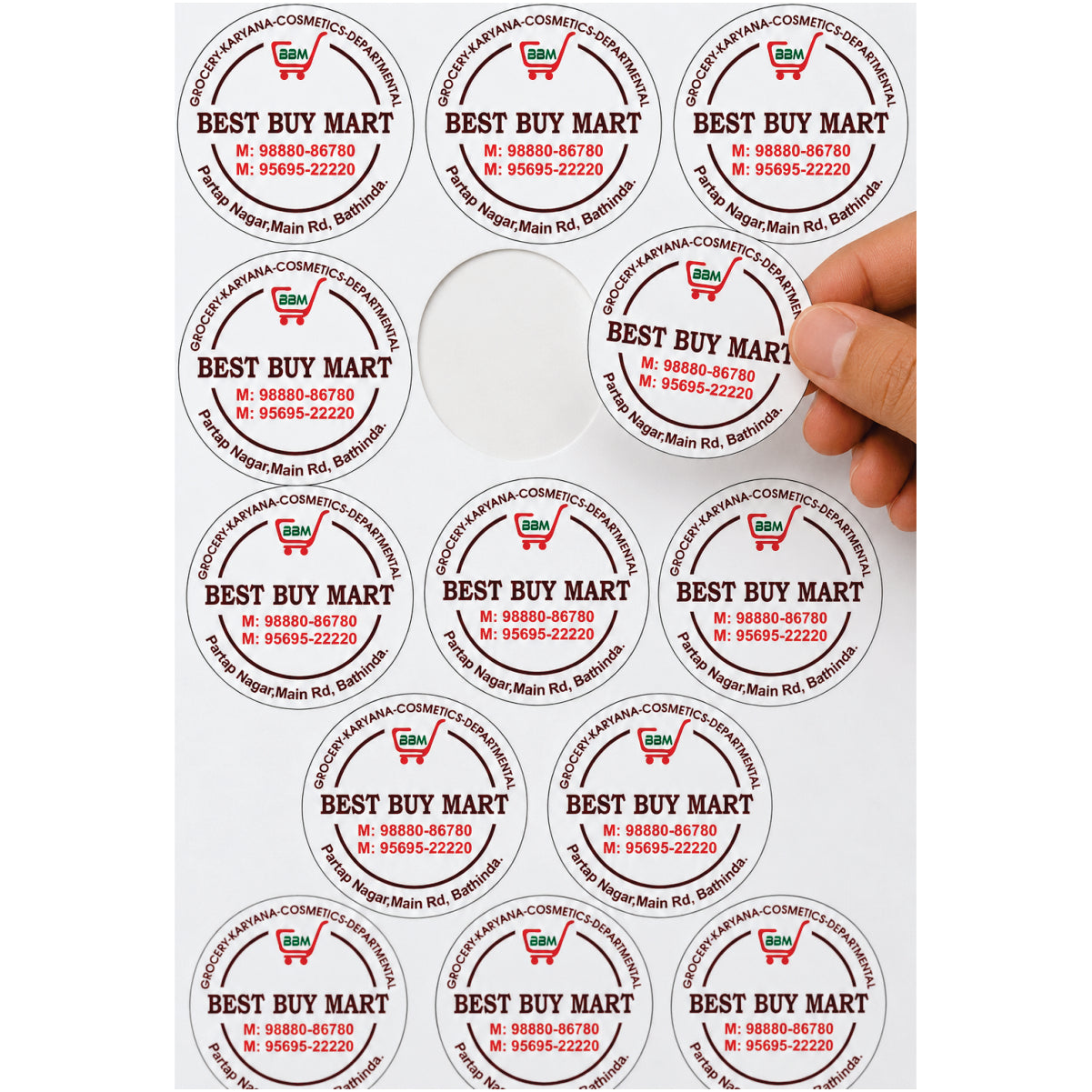 CUSTOM STICKER GR 03| 100 SHEETS