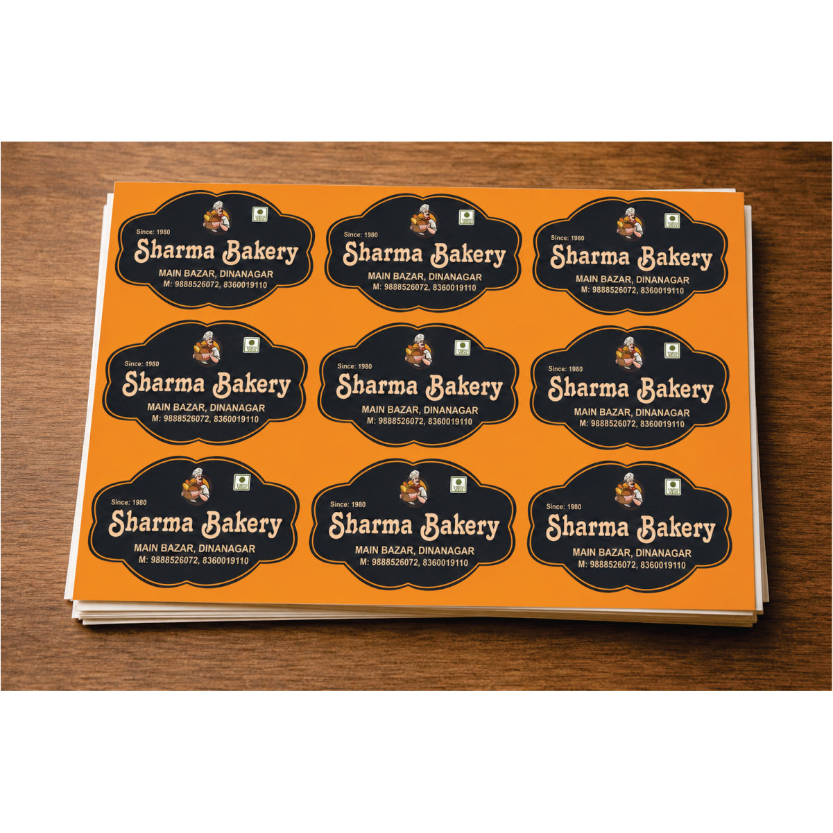 CUSTOM STICKER BK 40| 100 SHEETS