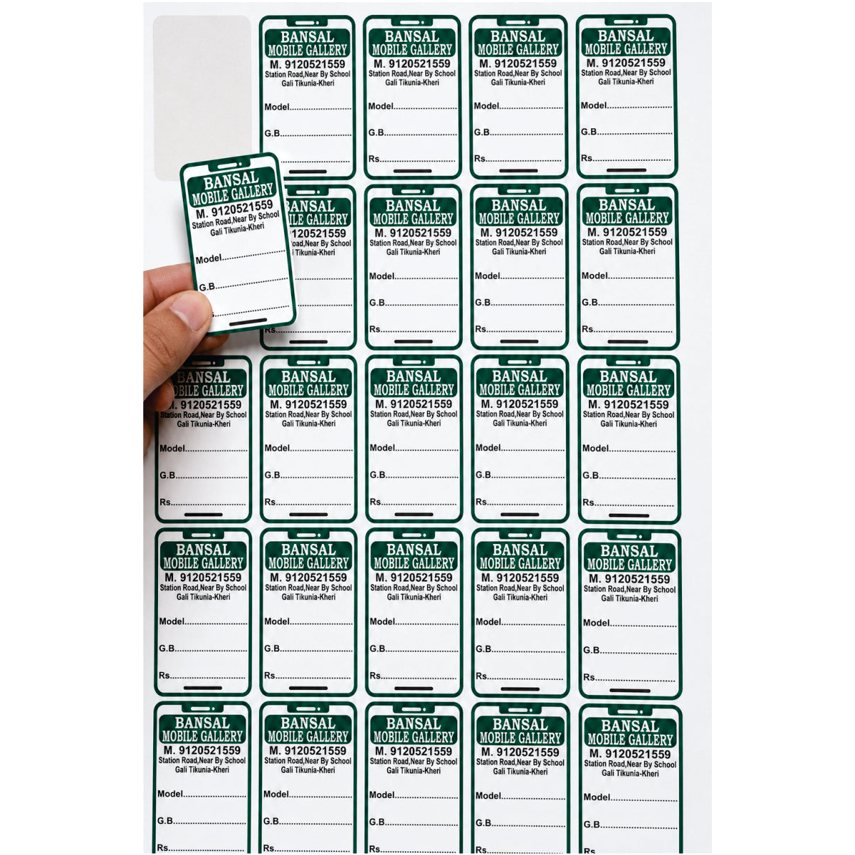 CUSTOM STICKER MO 40| 100 SHEETS