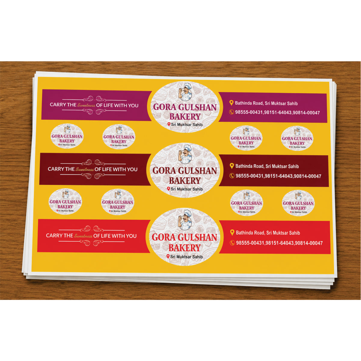 CUSTOM STICKER BK 44| 100 SHEETS