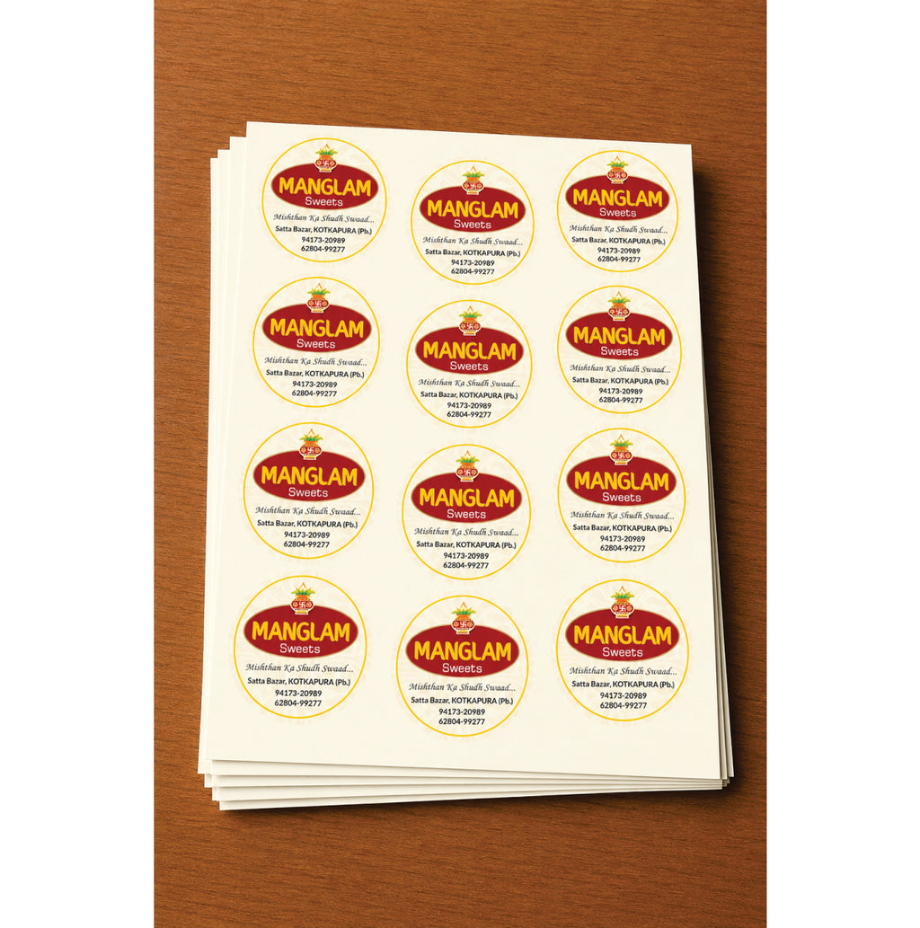 CUSTOM STICKER S 44| 100 SHEETS