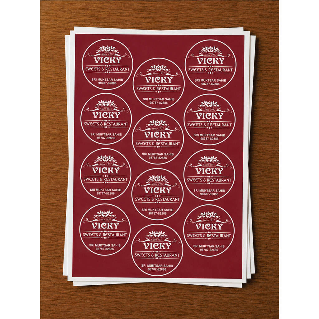 CUSTOM STICKER S 45| 100 SHEETS