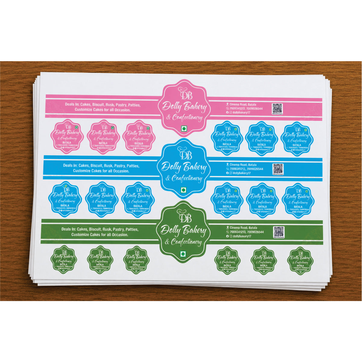 CUSTOM STICKER BK 46| 100 SHEETS