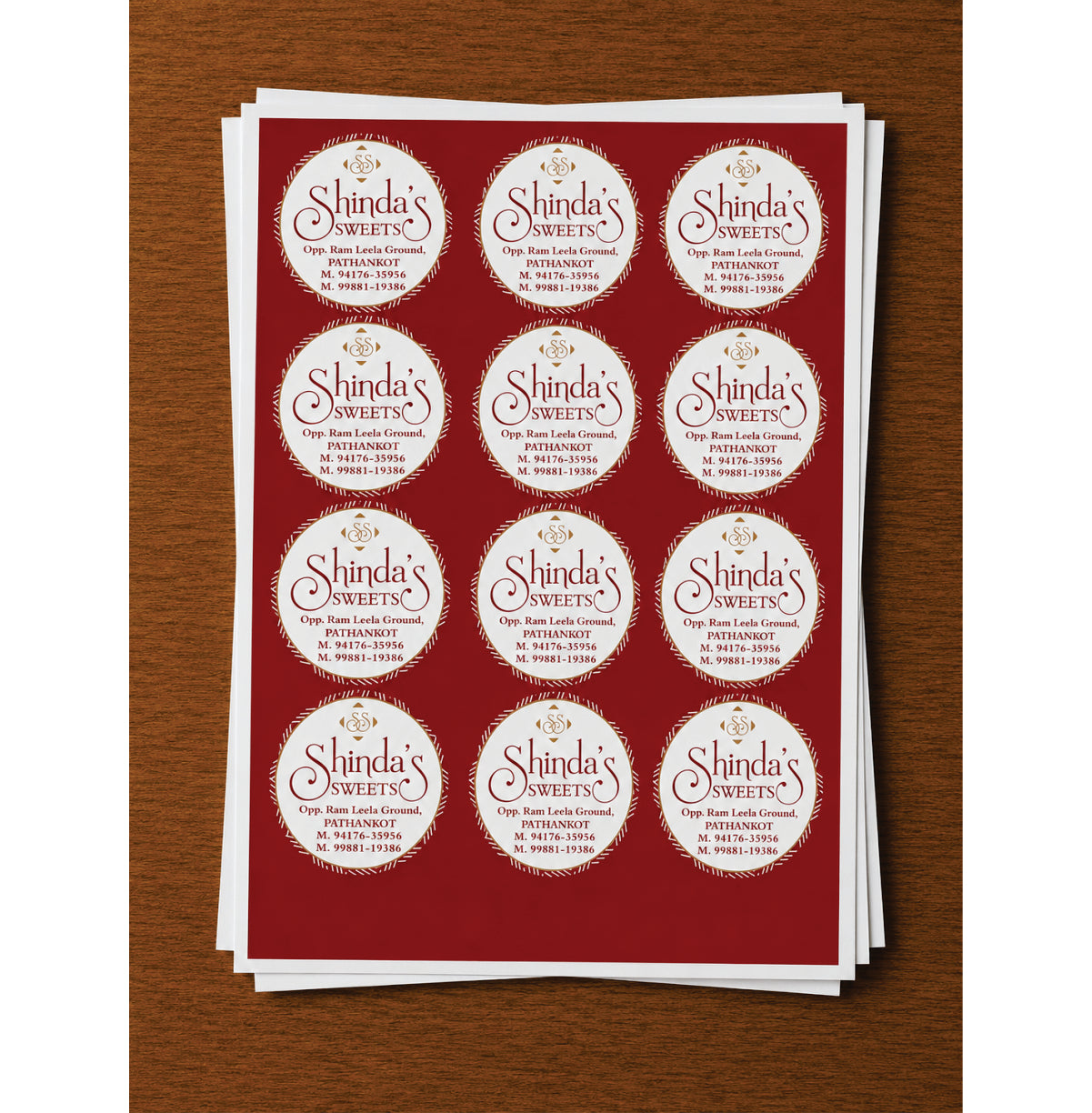 CUSTOM STICKER S 46| 100 SHEETS