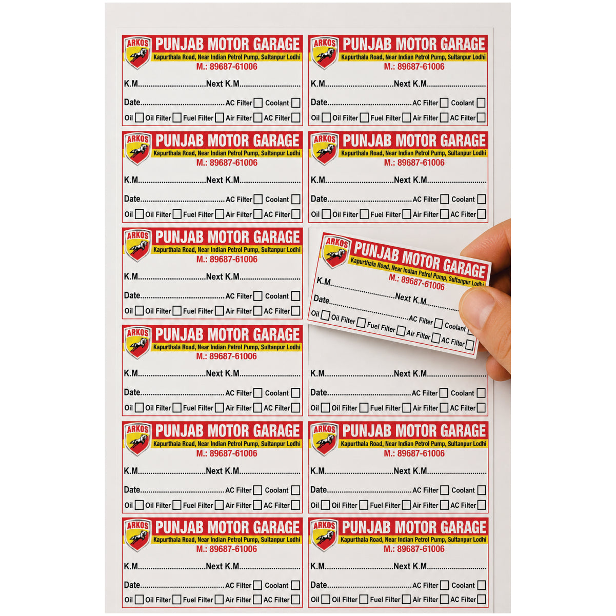 CUSTOM STICKER CR 04| 100 SHEETS