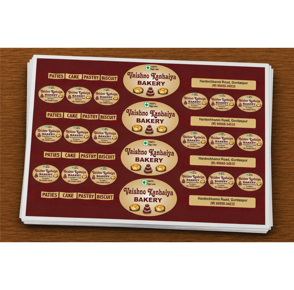 CUSTOM STICKER BK 50| 100 SHEETS