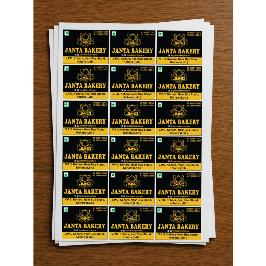 CUSTOM STICKER BK 52| 100 SHEETS