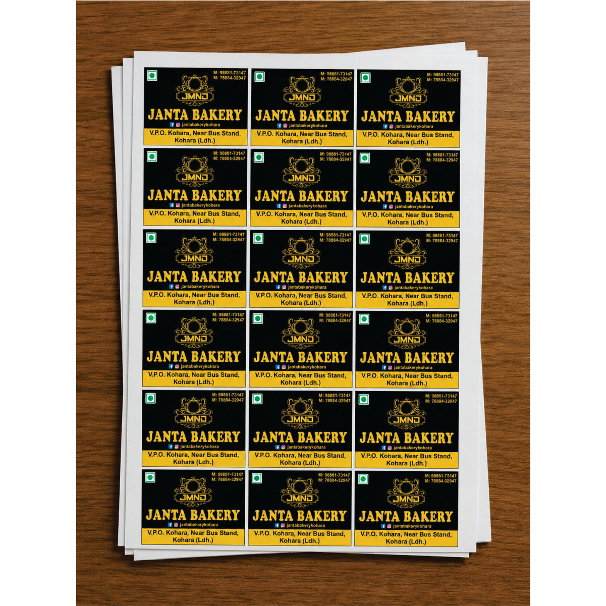 CUSTOM STICKER BK 52| 100 SHEETS