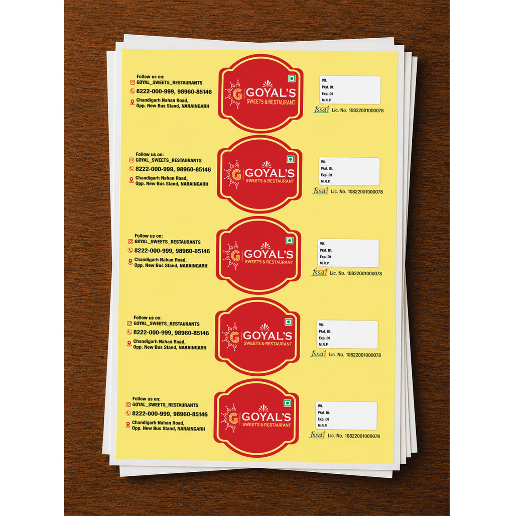 CUSTOM STICKER S 53 | 100 SHEETS
