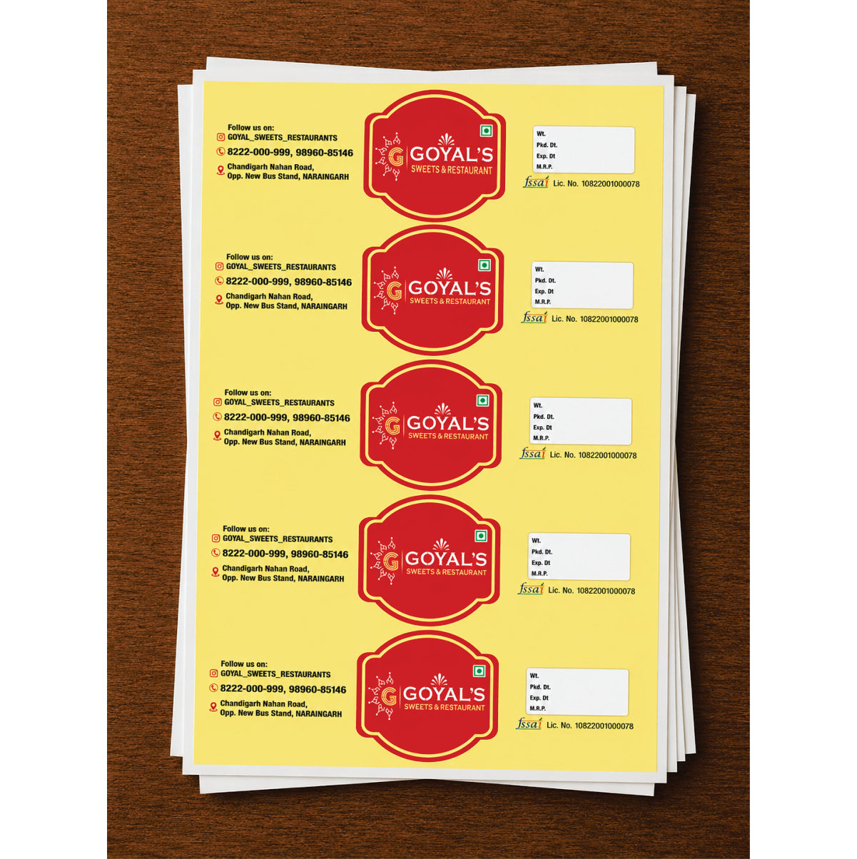 CUSTOM STICKER S 53 | 100 SHEETS