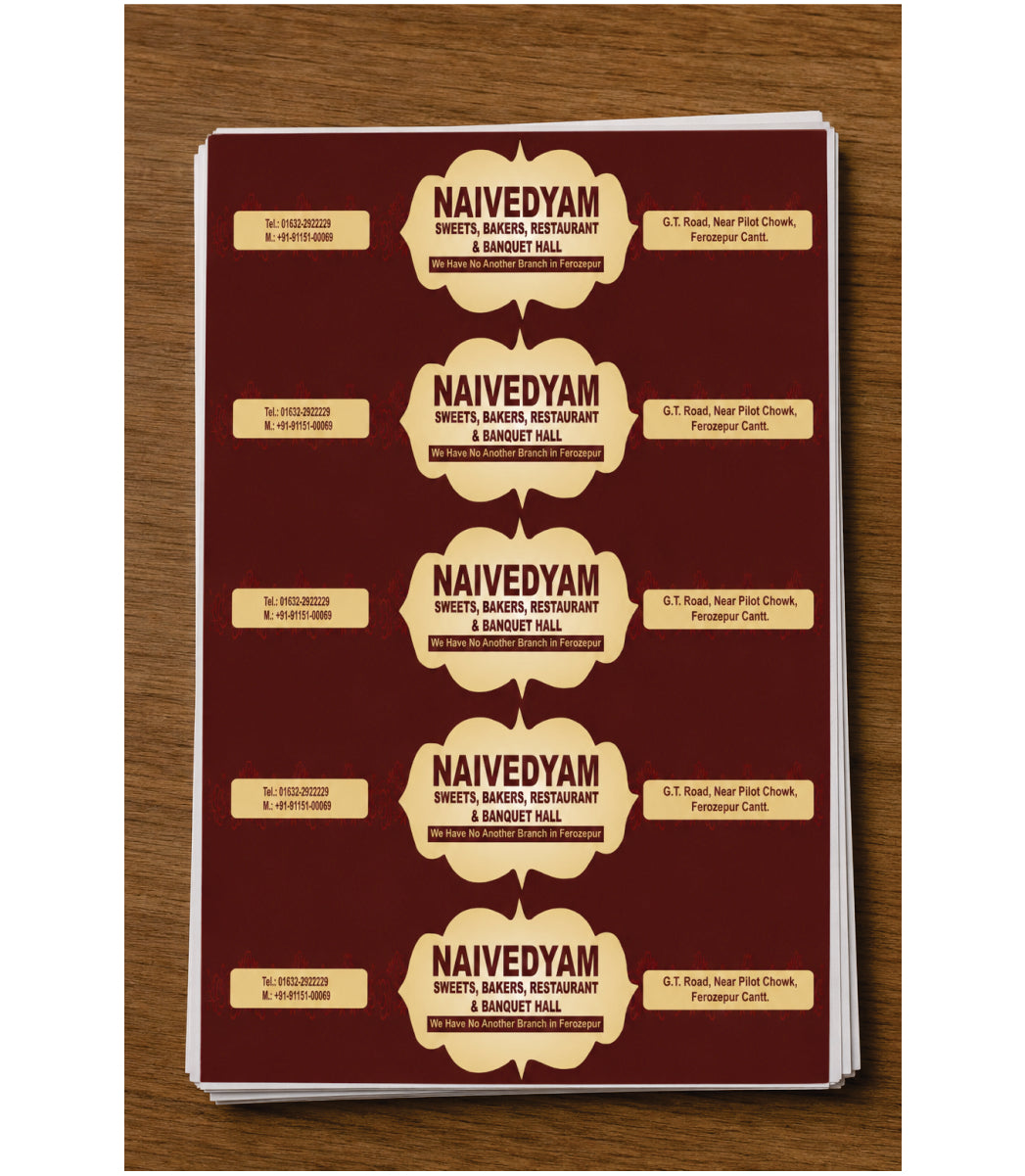 CUSTOM STICKER S 54 | 100 SHEETS
