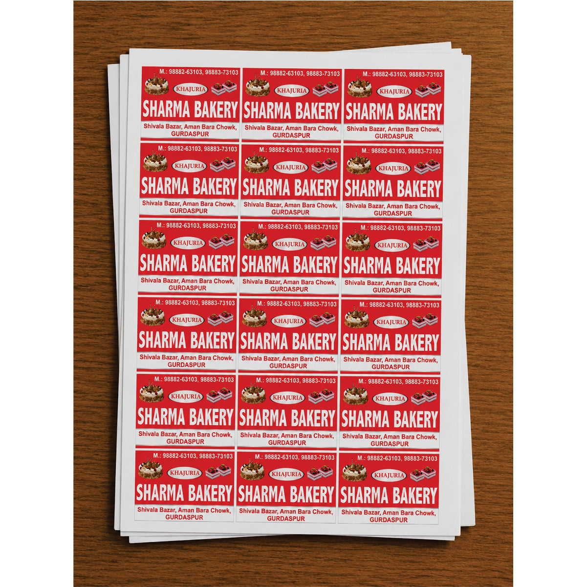 CUSTOM STICKER BK 54| 100 SHEETS