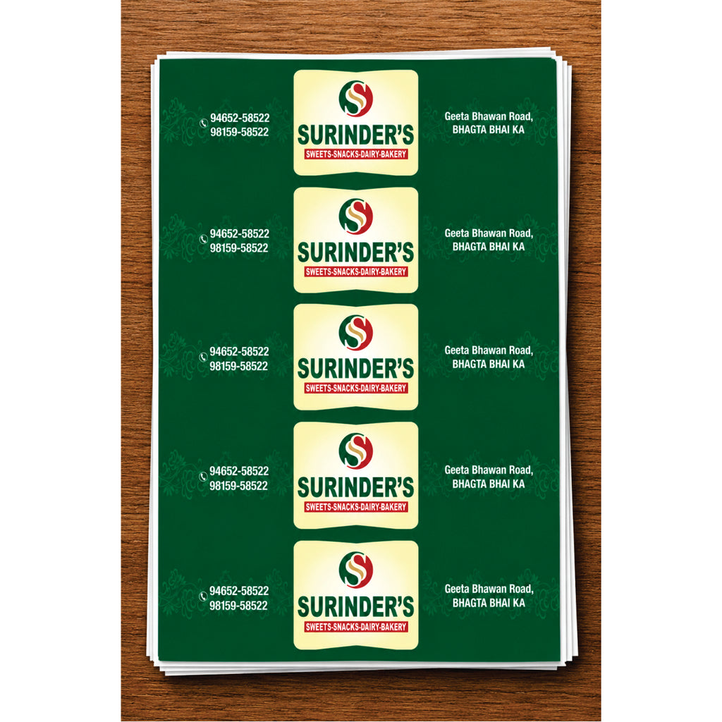 CUSTOM STICKER S 55 | 100 SHEETS