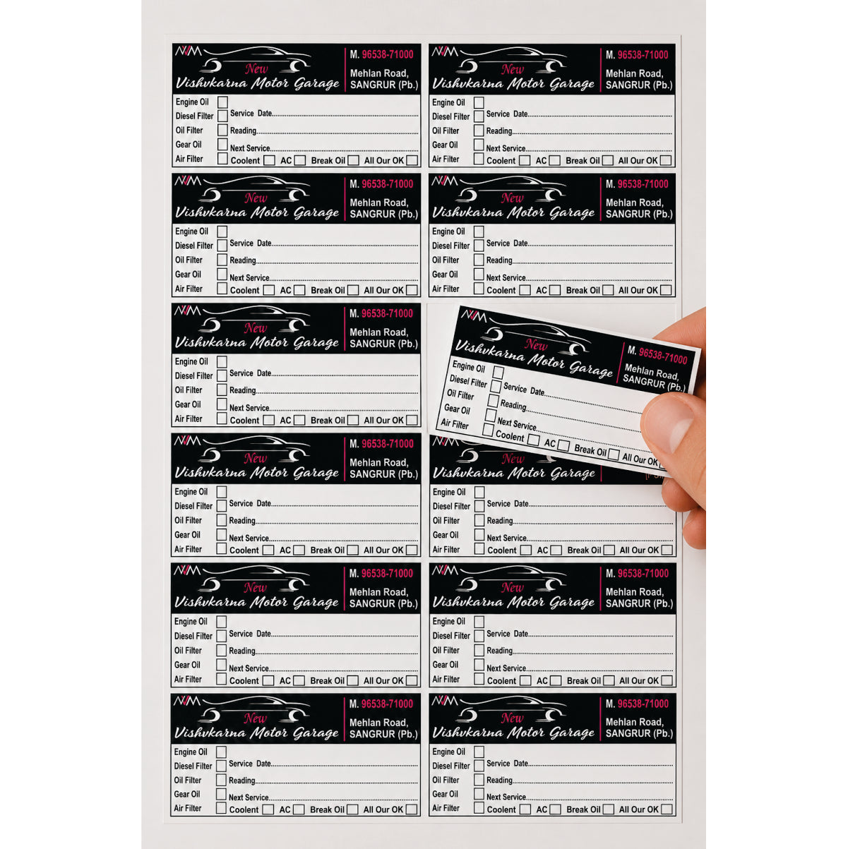 CUSTOM STICKER CR 05| 100 SHEETS